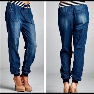 NWT DRAWSTRING DENIM JEANS